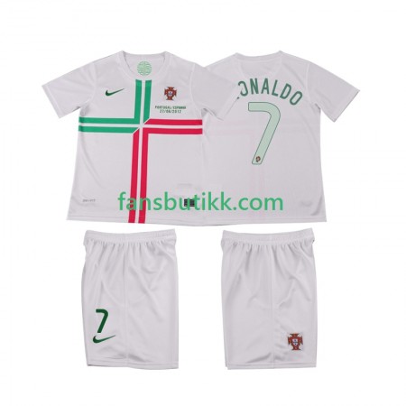 Fotballdrakt Portugal Cristiano Ronaldo 7 2012 Barn Retro Bortetrøye Kortermet